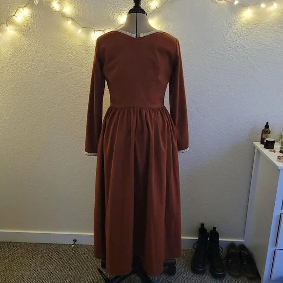 Handmade Linen Fall Dress • open to trades - Picture 4 of 8